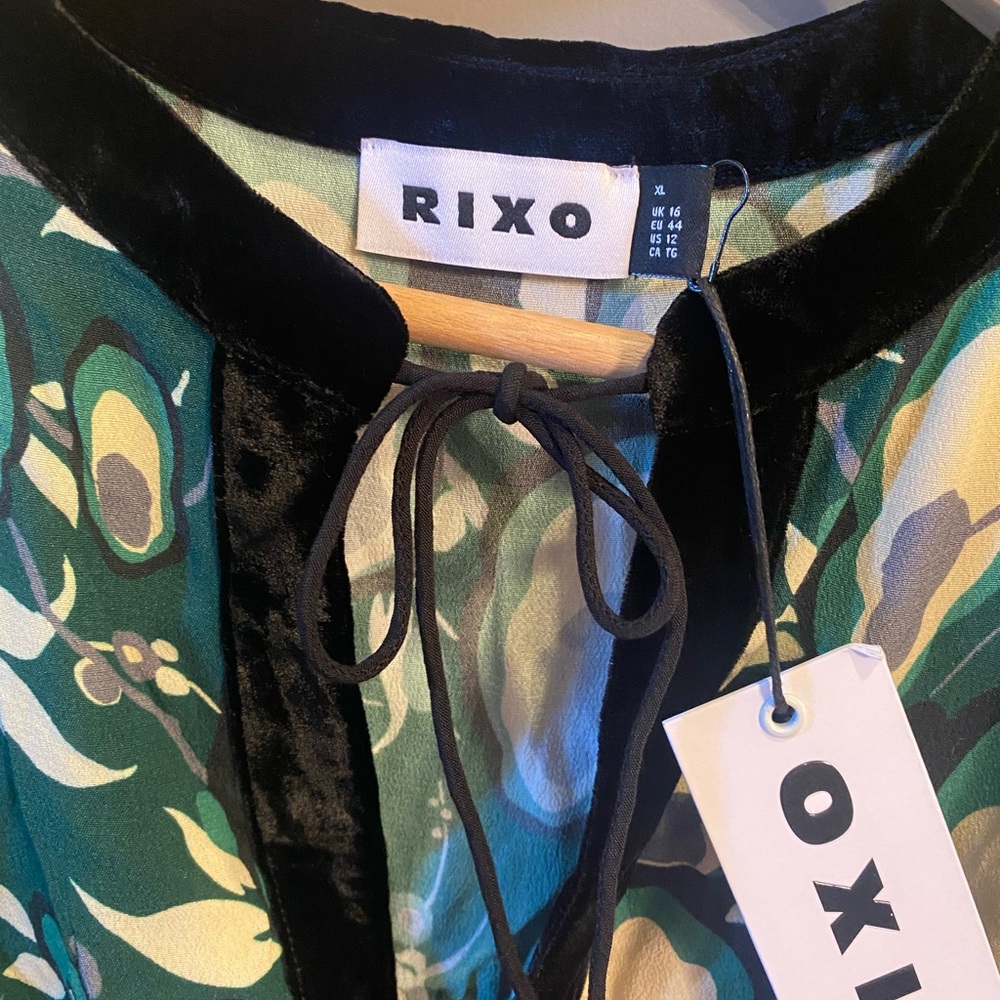 RIXO Green and Black Midi Dress - Picture 9 of 9